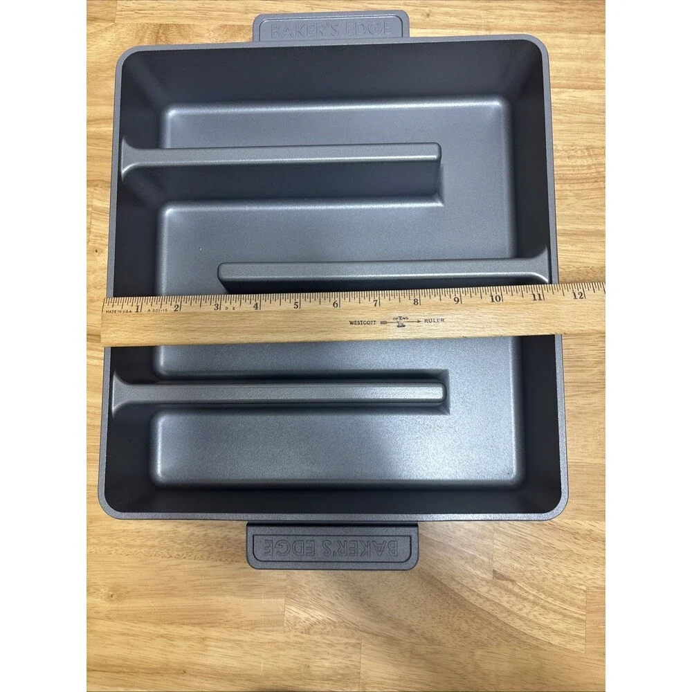 XL Baker's Edge Brownie Pan Edge Lovers 11x12 Cast Aluminum Non-Stick Pan USA